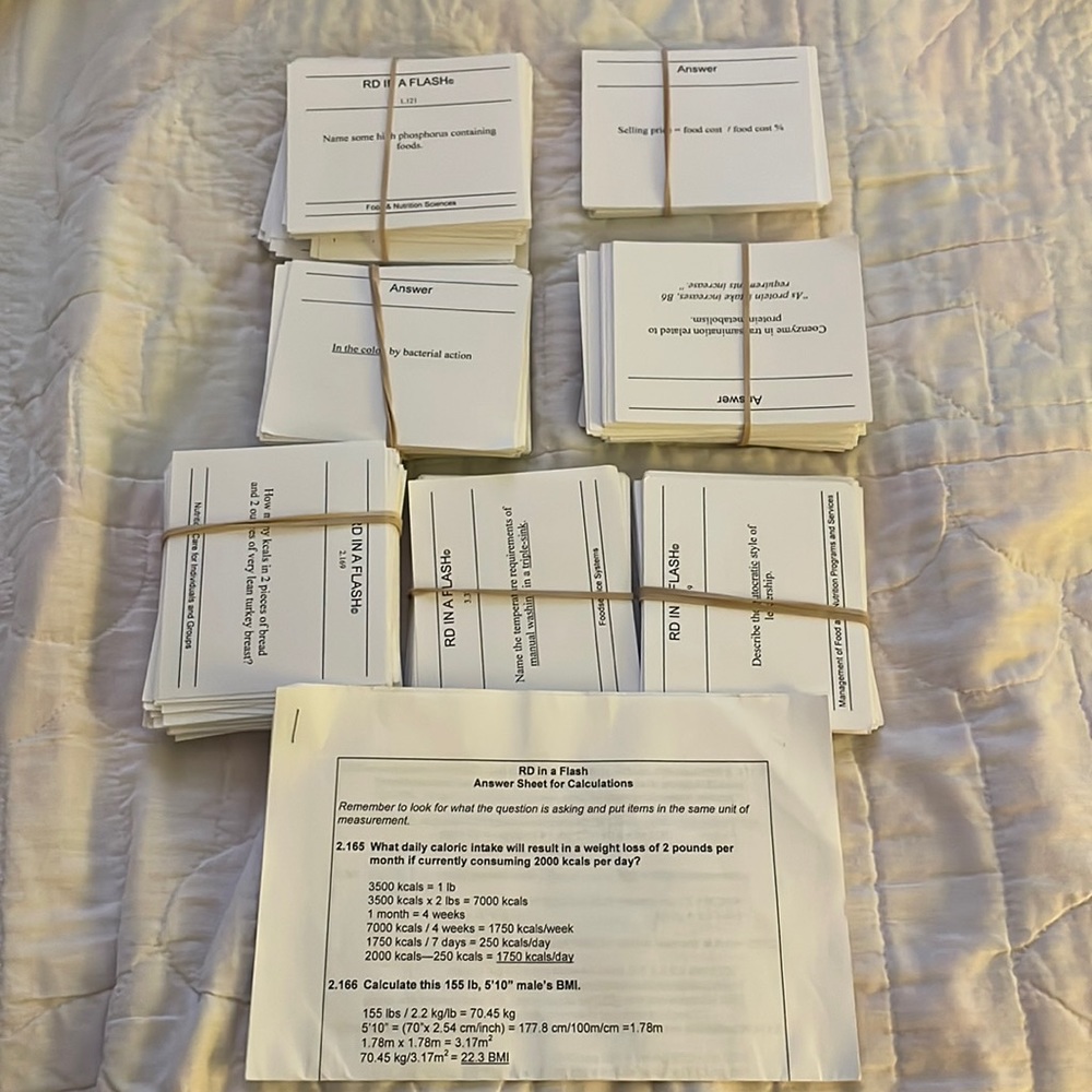 RD in a flash… note cards